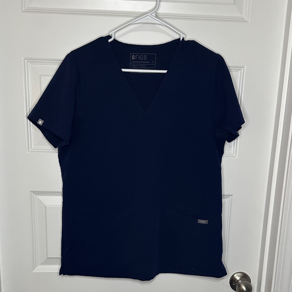 Figs navy blue Scrub Top